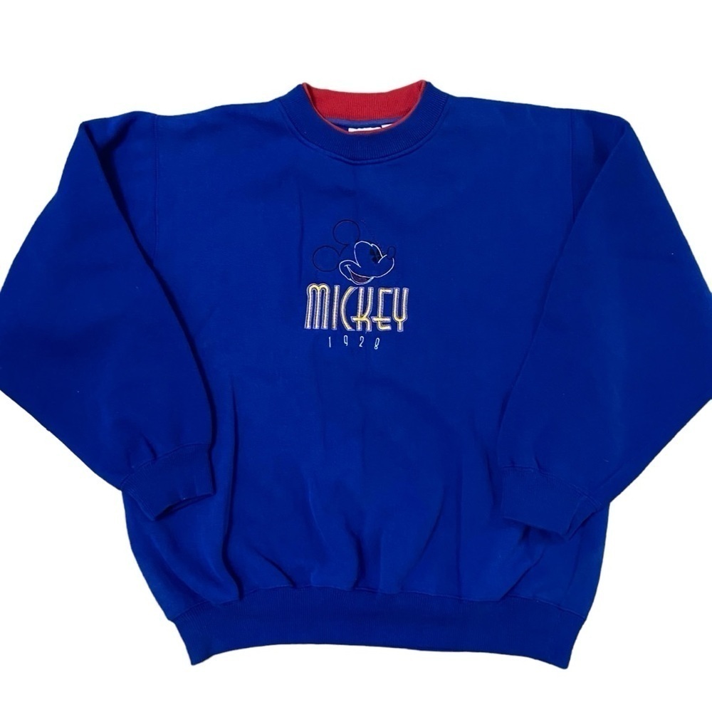 VTG Mickey & Co Mickey Mouse Embroidered Logo Cartoon Crewneck Sweatshirt Sz XL